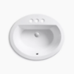 Picture of Bryant® 20-1/4" oval drop-in bathroom sink - White