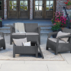 Picture of Keter Corfu Lounge Set - 4 Pieces -  Graphite/Grey 