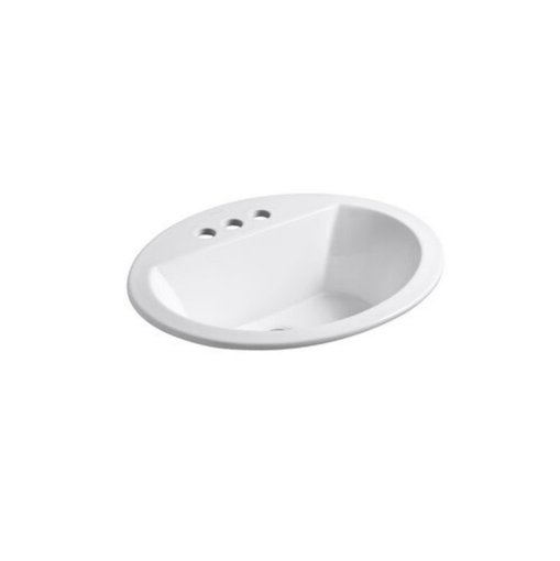 Picture of Bryant® 20-1/4" oval drop-in bathroom sink - White