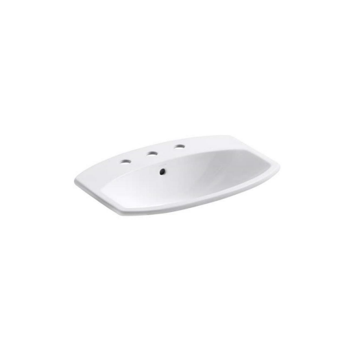 Picture of KOHLER Cimarron® 22-3/4" rectangle drop-in bathroom sink - White 