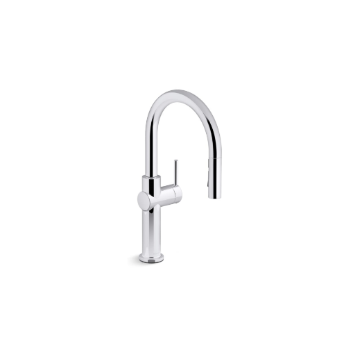 Picture of KOHLER Pull-down kitchen faucet with three-function sprayhead - Polished Chrome