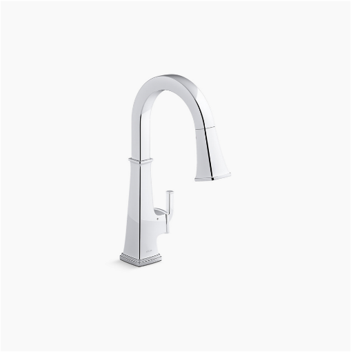 Picture of KOHLER Riff Touchless Pull-Down Single-Handle Kitchen Sink Faucet - Polished Chrome