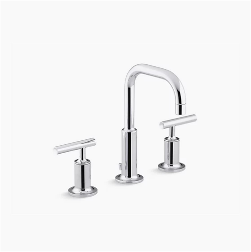 Picture of KOHLER Purist® Widespread bathroom sink faucet with Lever handles - Polished Chrome 