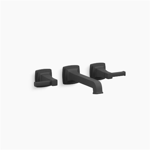 Picture of KOHLER Riff® Wall-mount bathroom sink faucet trim - Matte Black 