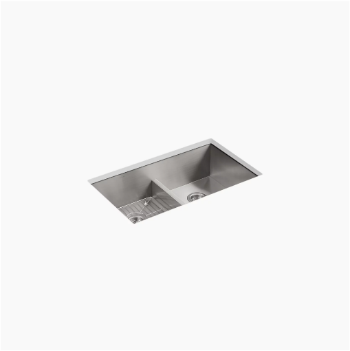 Picture of KOHLER Vault™ Smart Divide® 33" top-/undermount double-bowl kitchen sink - White 