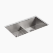 Picture of KOHLER Vault™ Smart Divide® 33" top-/undermount double-bowl kitchen sink - White 