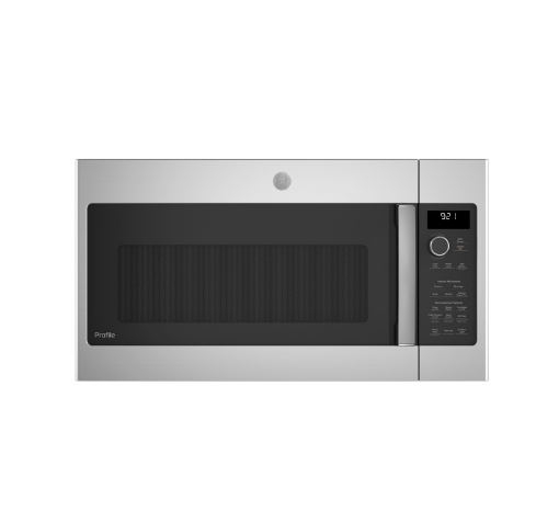 Picture of GE Appliances 2.1 Cu. Ft. Over-the-Range Sensor Microwave Oven - Stainless Steel Black