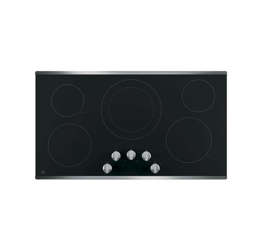 Picture of GE® 36" Built-In Knob Control Electric Cooktop - Stainless Steel Appearance 