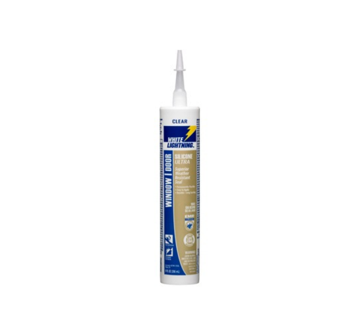 Picture of White Lightning Silicone Ultra Window and Door Sealant 10 fl. oz. - White 