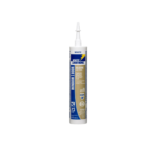 Picture of White Lightning Silicone Ultra Window and Door Sealant 10 fl. oz. - Aluminum