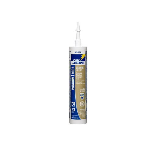 Picture of White Lightning Silicone Ultra Window and Door Sealant  10 fl. oz - Aluminum 