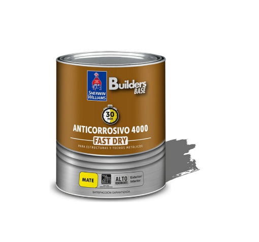 Picture of Sherwin-Williams Builders Base Anticorrosive 4000 Matte 1 Gallon - Gray