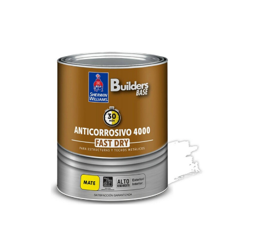 Picture of Sherwin-Williams Builders Base Anticorrosive 4000 Matte 1 Gallon - White 