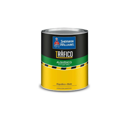 Picture of Sherwin-Williams Sher-Guide Alkyd Traffic 1 Gallon - Matte Yellow 