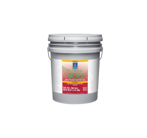 Picture of Sherwin-Williams ProMar 400 Zero VOC Interior Latex Egg Shell Sheen 5 Gallon - Extra White 