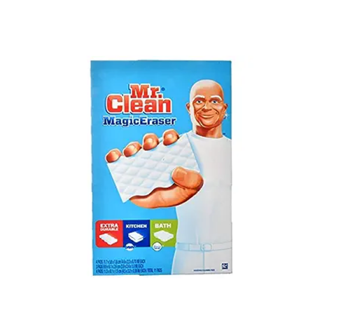 Picture of Mr. Clean Magic Eraser Variety Pack, Extra Durable, Kitchen, and Febreze Lavender Bath Cleaning Pads, 11 pads 1239676