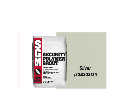 Picture of SGM Security (Sanded) Polymer Modified Grout 25lbs - Silver 