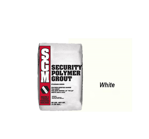 Picture of SGM Security (Sanded) Polymer Modified Grout 25lbs - White