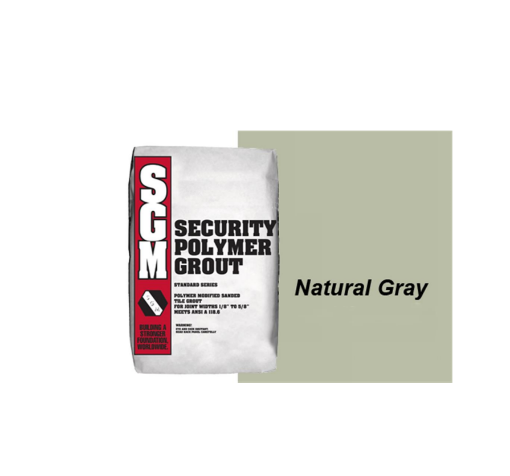 Picture of SGM Security (Sanded) Polymer Modified Grout 25lbs - Natural Gray  