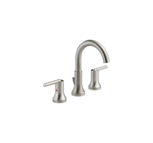 Picture of Delta Trinsic Two Handle Widespread Bathroom Faucet - Stainless Steel