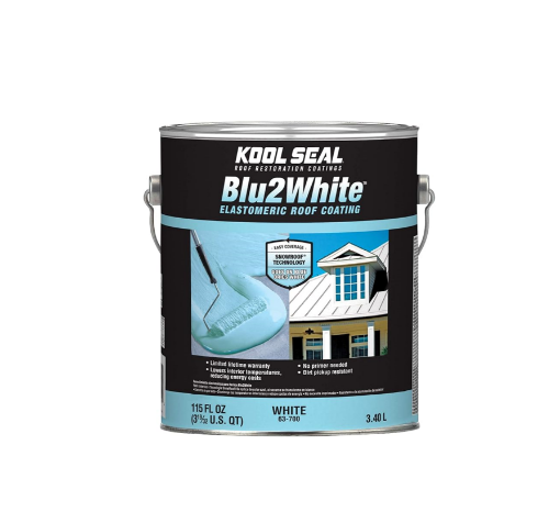 Picture of KOOL SEAL® Blu2White™ Elastomeric Roof Coating 1 Gallon - White