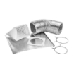 Picture of 4" x 8" Transition Dryer Duct Hood Vent Kit - White 