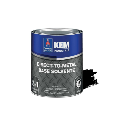 Picture of Sherwin Williams Kem Direct-to-Metal Solvent Base - Matte Black 