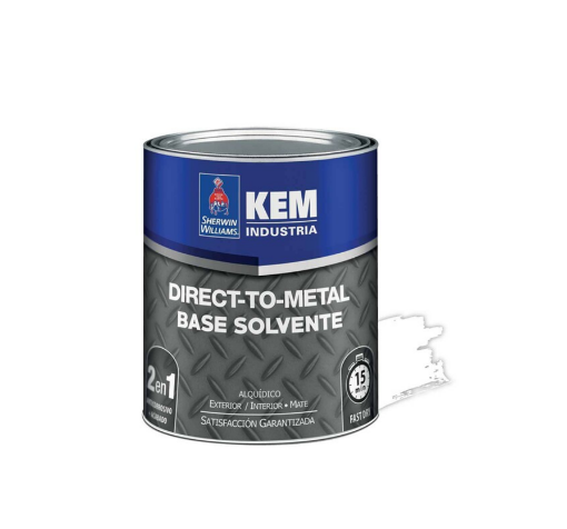 Picture of Sherwin Williams Kem Direct-to-Metal Solvent Base - Matte White 