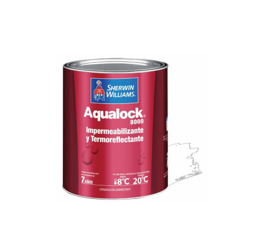 Picture of Sherwin-Williams Aqualock 8000 Waterproofing and Thermoreflective 1 Gallon - Mate White 