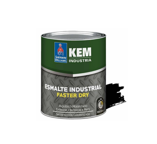 Picture of Sherwin-Williams Kem Industrial Enamel Fast Dry Inkable 1 Gallon - Gloss Black 