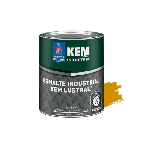 Picture of Sherwin-Williams Kem Industrial Enamel Fast Dry Inkable 1 Gallon - Gloss Caterpillar Yellow