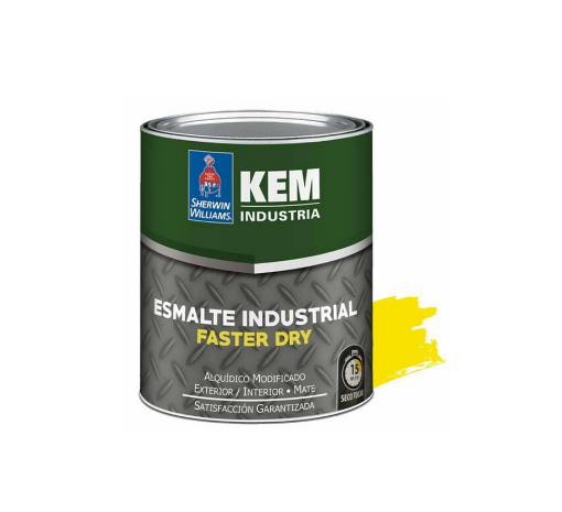 Picture of Sherwin-Williams Kem Industrial Enamel Fast Dry Inkable 1 Gallon - Gloss Safety Yellow 