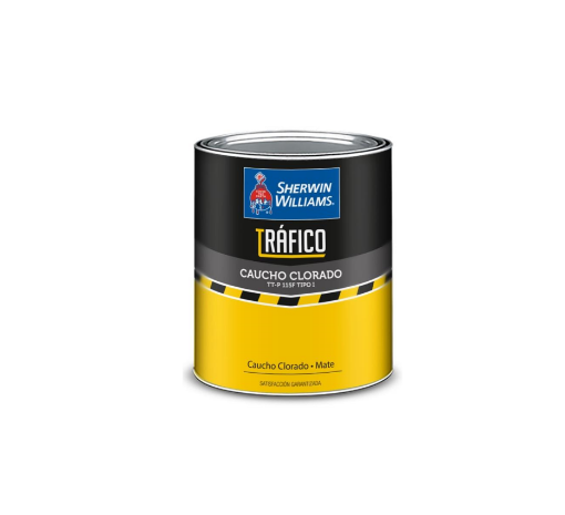 Picture of Sherwin-Williams Chlorinated Rubber Traffic Matte - 1 Gallon - Demarcation Black 