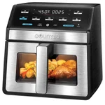 Picture of Gourmia 8-Quart Digital Air Fryer with Window & Light - Stainless Steel on Black