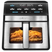 Picture of Gourmia 8-Quart Digital Air Fryer with Window & Light - Stainless Steel on Black