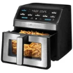 Picture of Gourmia 8-Quart Digital Air Fryer with Window & Light - Stainless Steel on Black