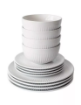 Picture of Over&Back 12-piece Porcelain Dinnerware Set - White 