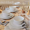 Picture of Over&Back 12-piece Porcelain Dinnerware Set - White 