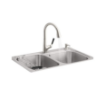 Picture of Kohler Double-bowl kitchen sink with Faucet - Full Kit  - Vibrant Stainless