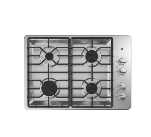 Picture of GE® 30" Built-In Gas Cooktop with Dishwasher-Safe Grates - Stianless Steel