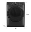 Picture of GE® ENERGY STAR® 7.8 cu. ft. Capacity Smart Front Load Electric Dryer  - Carbon Graphite  GFD65ESPVDS