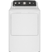 Picture of GE® 7.2 cu. ft. Gas Dryer - White with Matte Black Backsplash 