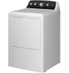 Picture of GE® 7.2 cu. ft. Gas Dryer - White with Matte Black Backsplash 