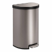 Picture of Kohler 45L Semi-Round Step Trash Can - Stainless Steel + Black