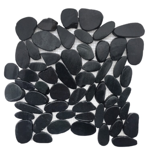 Picture of 12" x 12" Stone Pebbles Mosaic - Black - 1 Piece