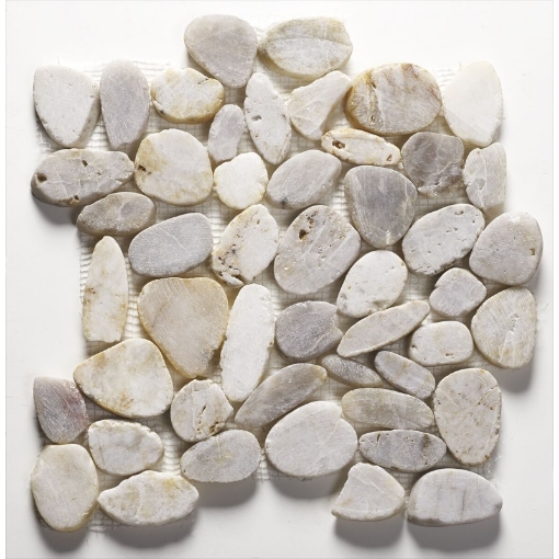 Picture of 12" x 12" Stone Pebble Mosaic - Beige - 1 Piece