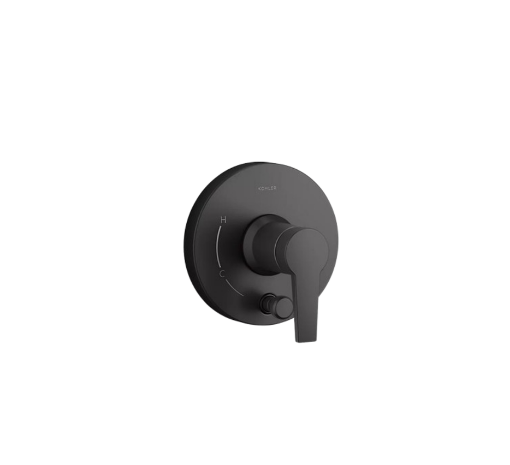 Picture of Kohler Pitch rite temp valve trim w/ diverter - Matte Black