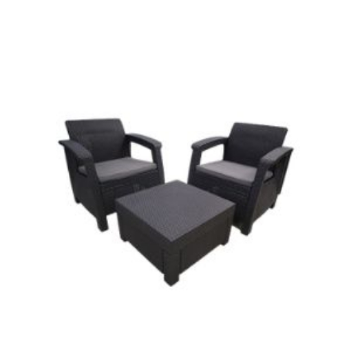 Picture of Keter Corfu Balcony - 3 Piece Set - Graphite