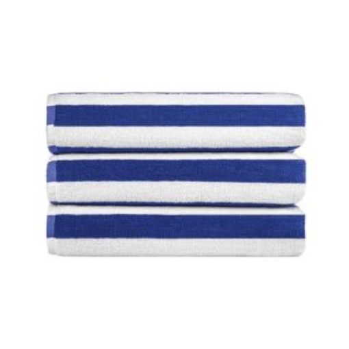 Picture of 30" x 60" Cotton Cabana Pool Towel - Blue Stripes